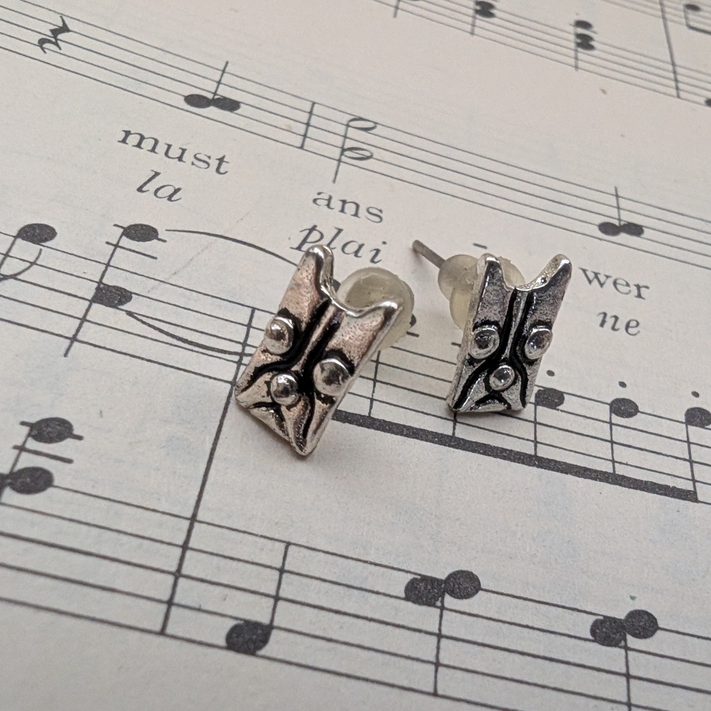 Dog Silver Stud Earrings